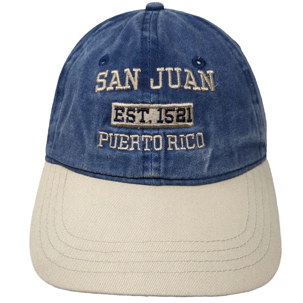 Luxe Baseball Cap Blue One Size San Juan Puerto Rico Est 1521 Embroidered Hat